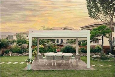 Howvin bevonatú alumínium pergola kültéri elektromos alumínium ötvözet emelő szélálló függöny napernyő teleszkópos függöny napszoba erkély szélvédő
