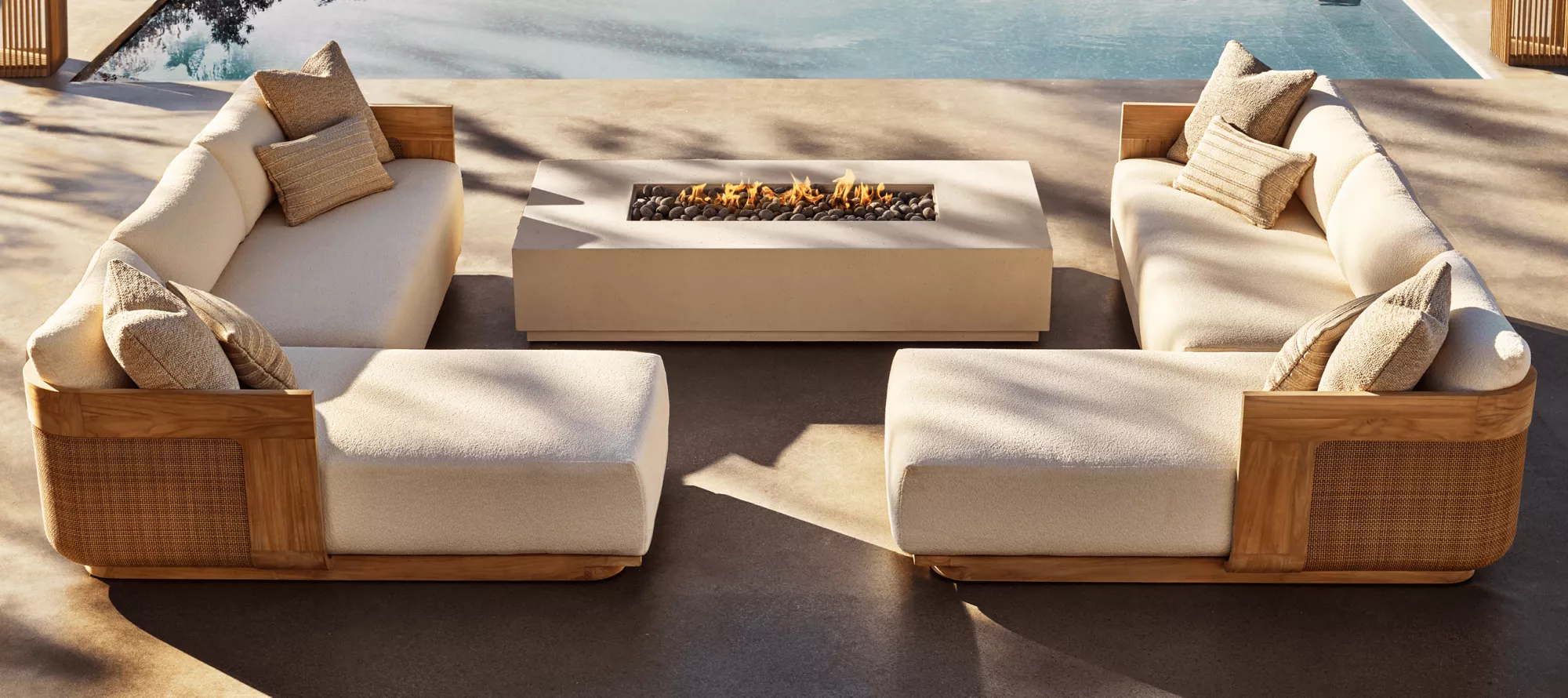 Luxury Outdoor Sofa | Sedona Cane Teak Set - Howvin price